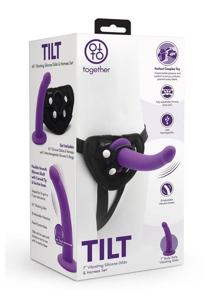 Together Toys Dildos Together Toys Tilt Silicone 65in Dildo and Harness