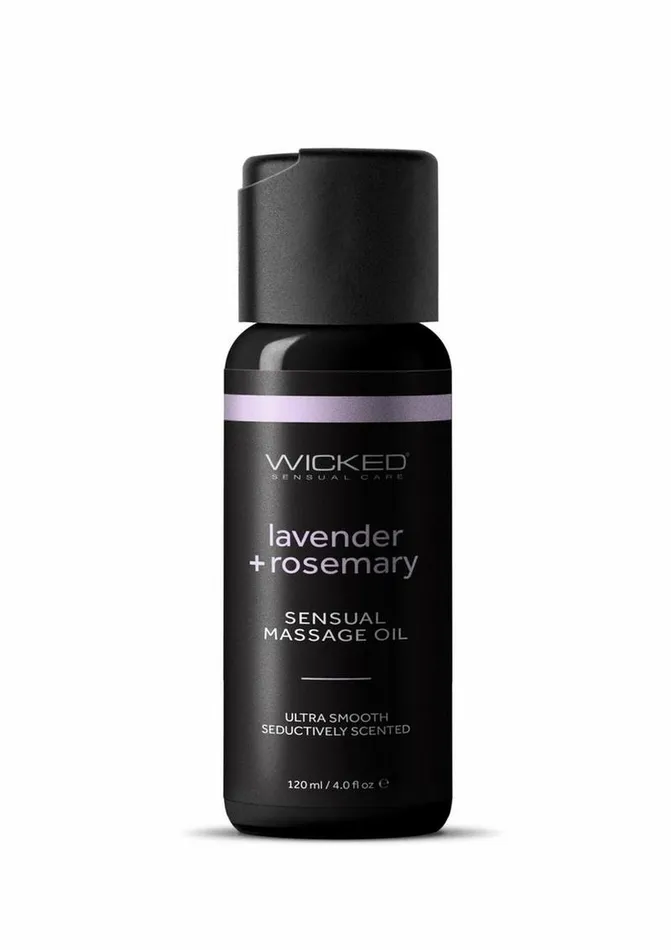 Wicked Sensual Massage Oil 4oz Lavender and Rosemary Wicked Sensual Care Couples