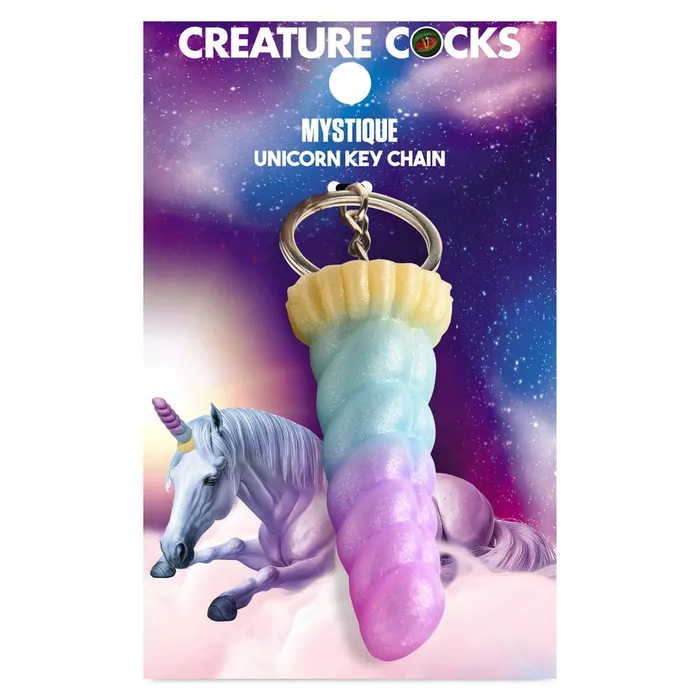 XR Brands Dildos Creature Cocks Mystique Unicorn Keychain Novelty Fantasy Dildo Keyring