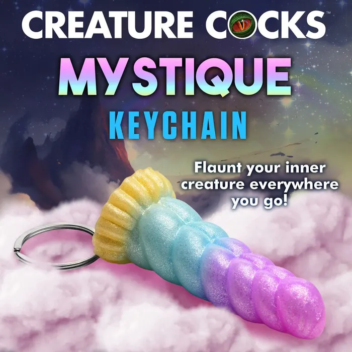 XR Brands Dildos Creature Cocks Mystique Unicorn Keychain Novelty Fantasy Dildo Keyring