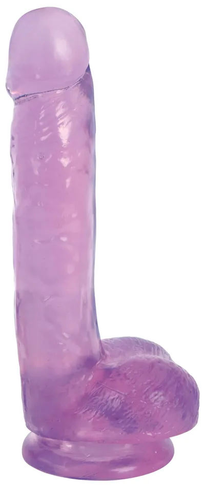 Dildos Curve Toys Lollicock 7 Inch Slim Stick With Balls Grape Ice