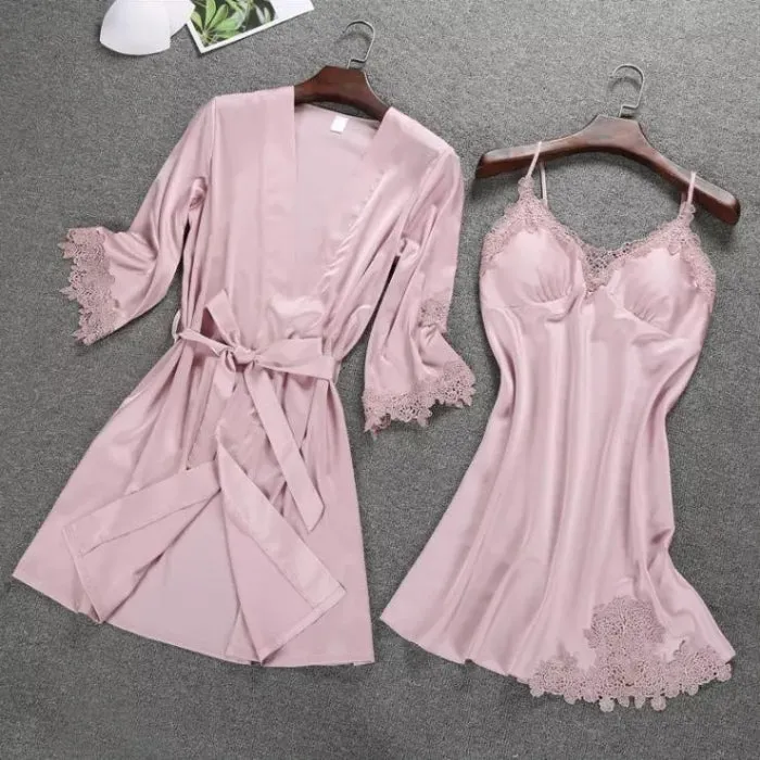 Dildos SEC Night Dress Gown set Blush