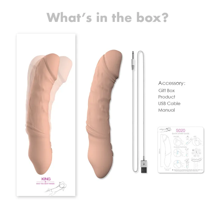 Dildos Shande KING Real Feel Rotating Dildo Vibrator 88 Inch