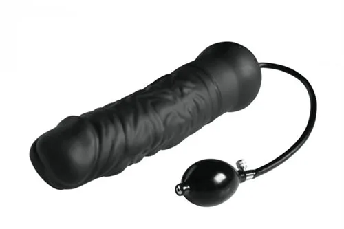 Dildos XR Brands Master Series Leviathan Giant Silicone Inflatable Dildo Black