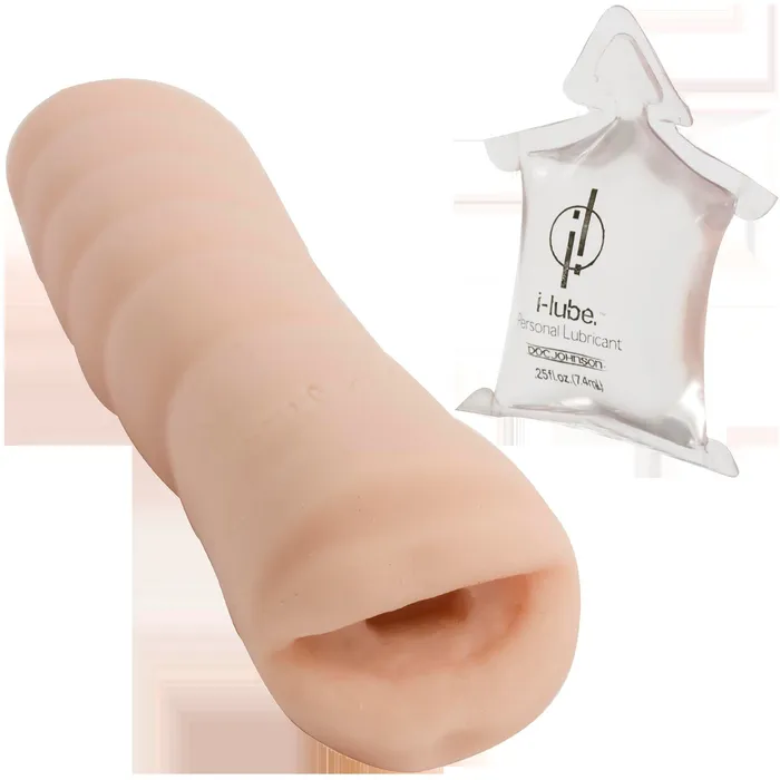 Doc Johnson Quickies to Go Ultraskyn Masturbator Mouth Male Sex Toys