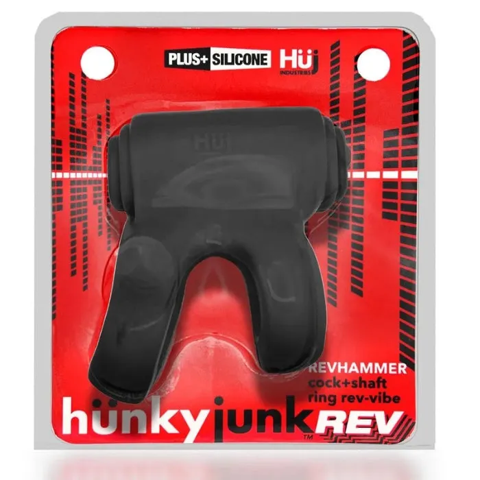 DUS Couples Hunkyjunk Revhammer Vibrating cock Ring Black