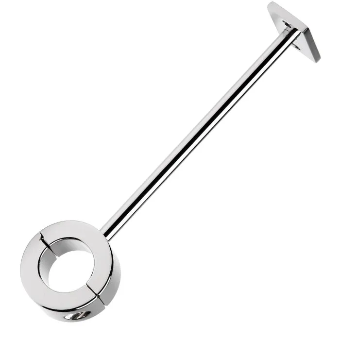 DUS Stainless Steel Mounted Scrotum Lock with Bar Dildos