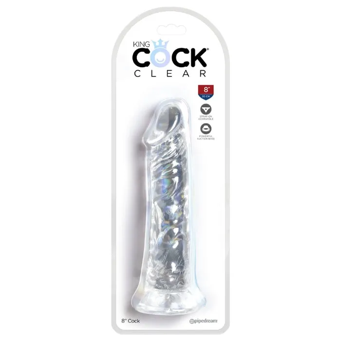 HON Dildos King Cock 8inch Dildo Clear