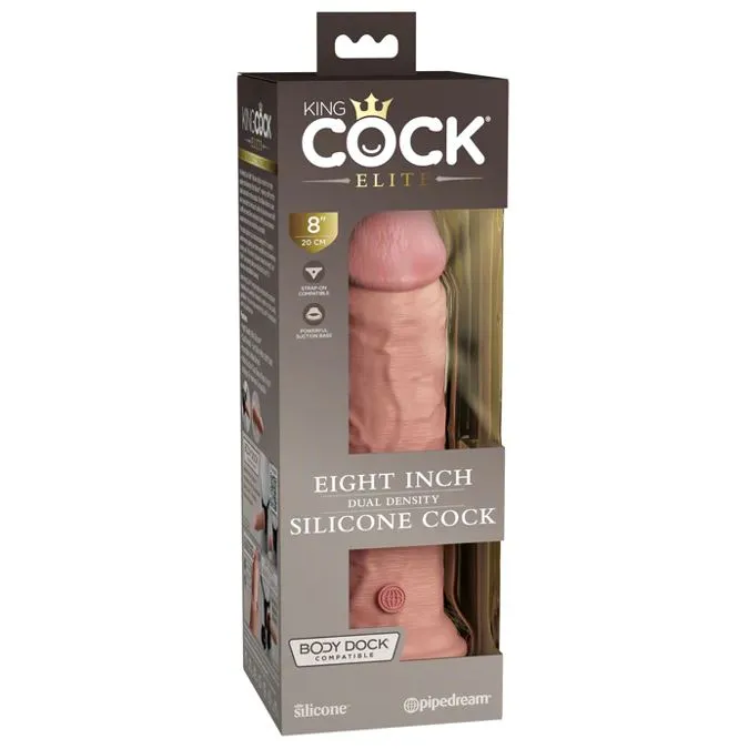 King Cock Elite 8 Inch Dual Density Cock Flesh Pink Pipedream Dildos