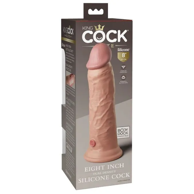 King Cock Elite 8 Inch Dual Density Cock Flesh Pink Pipedream Dildos