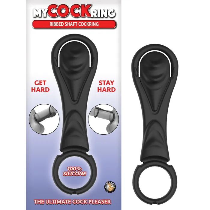 Male Sex Toys Nasstoys My Cockring Ribbed Shaft Cock Ring Black