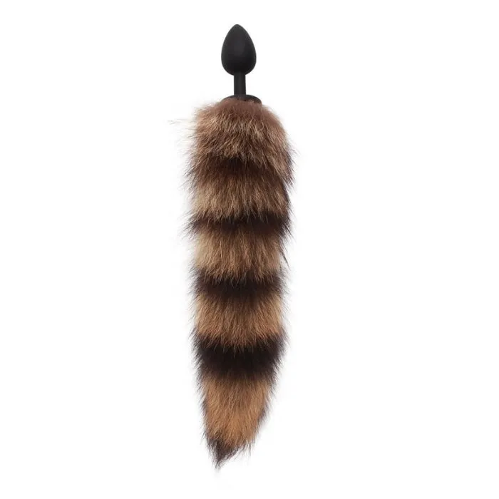 PAG Male Sex Toys Fox Tail Anal Plug Small Brown