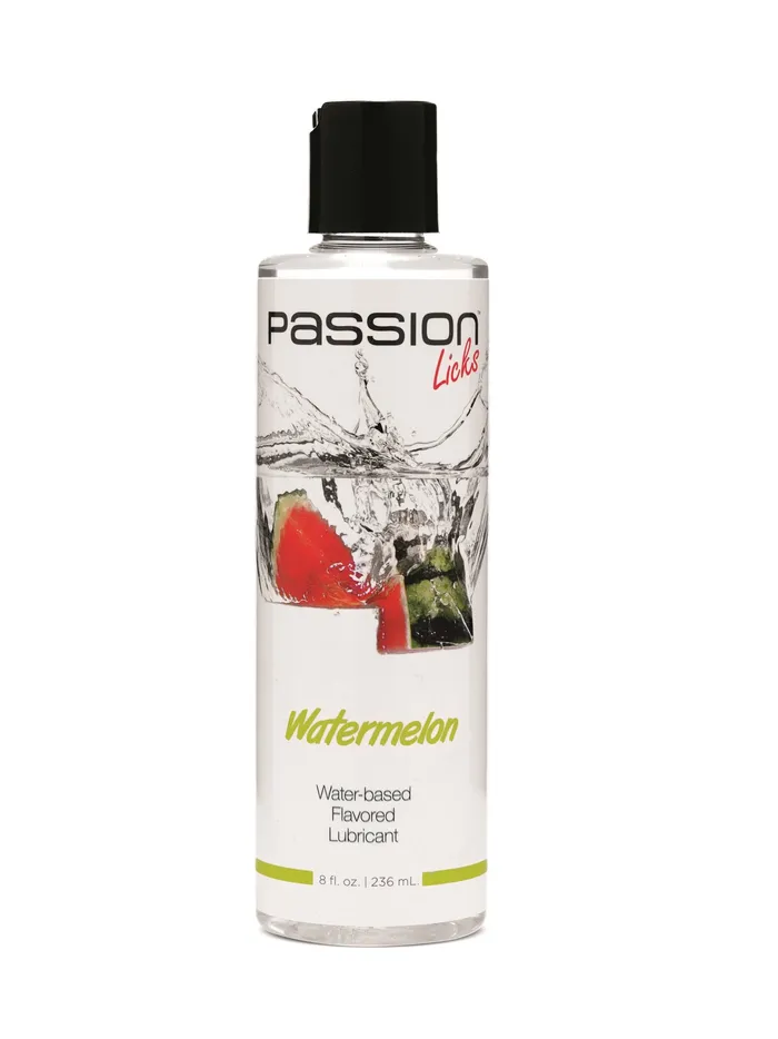 Passsion Licks Watermelon Water Based Flavored Lubricant 8 Fl Oz 236 ml XR Brands Passion Lubricant Lubricants