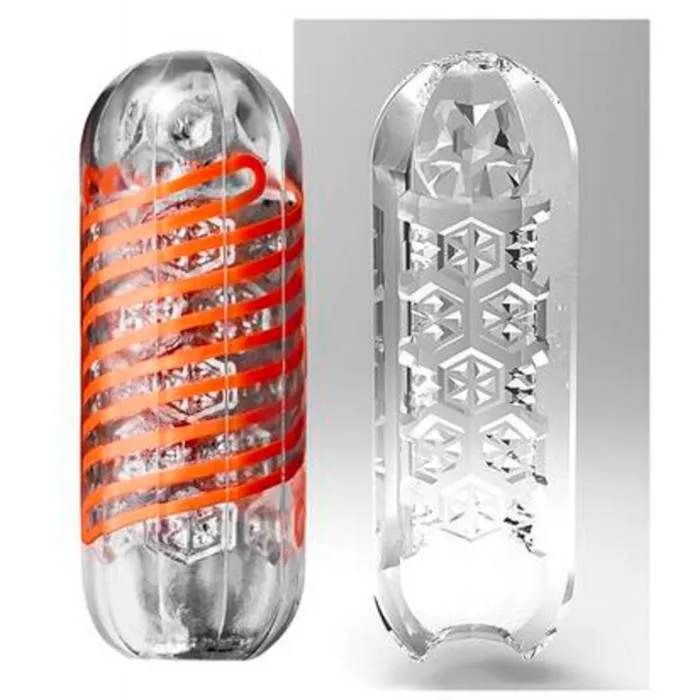 Tenga Spinner Masturbator Hexa 02 Orange DUS Male Sex Toys