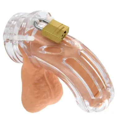 The Curve Kit 375in Clear Cock Cage CBX Male Chastity Male Sex Toys