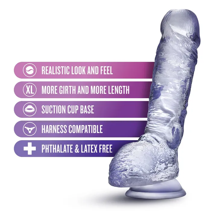 B Yours Plus Hearty N Hefty Clear Blush Dildos