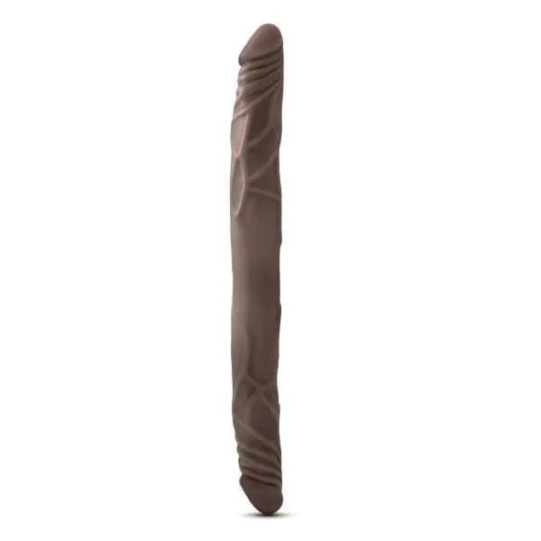 Blush Novelties Dildos Dr Skin 14 Inch Double Dildo Chocolate