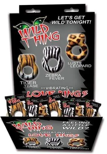 Couples Hott Products Wild Things Animal Rings 24 Piece Display Assorted