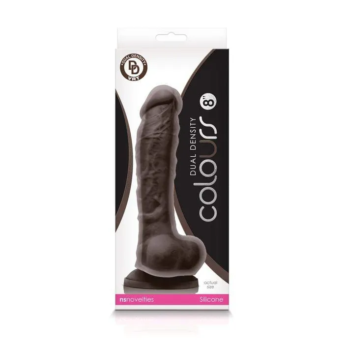 Dildos nsnovelties Colours Dual Density 8 Dildo Dark Brown