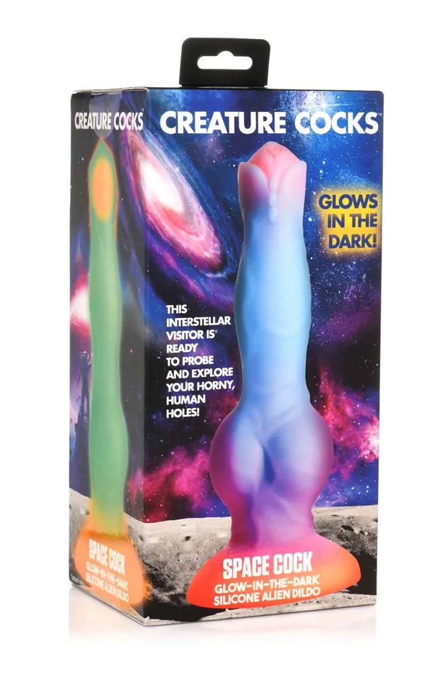 Dildos XR Brands Creature Cocks Space Cock GlowintheDark Silicone Alien Dildo