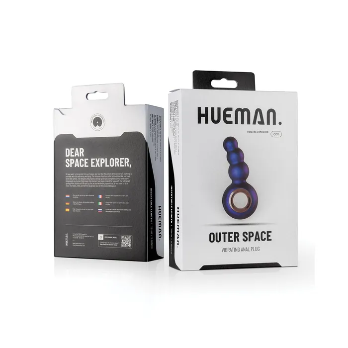 Hueman Outer Space Vibrating Beaded Anal Plug Hueman Male Sex Toys