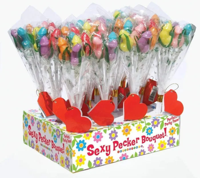 Little Genie Male Sex Toys Candy Penis Bouquet 12 Piece Display