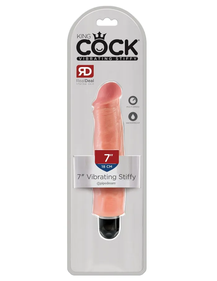 Pipedream Dildos King Cock 7 Vibrating Stiffy Light