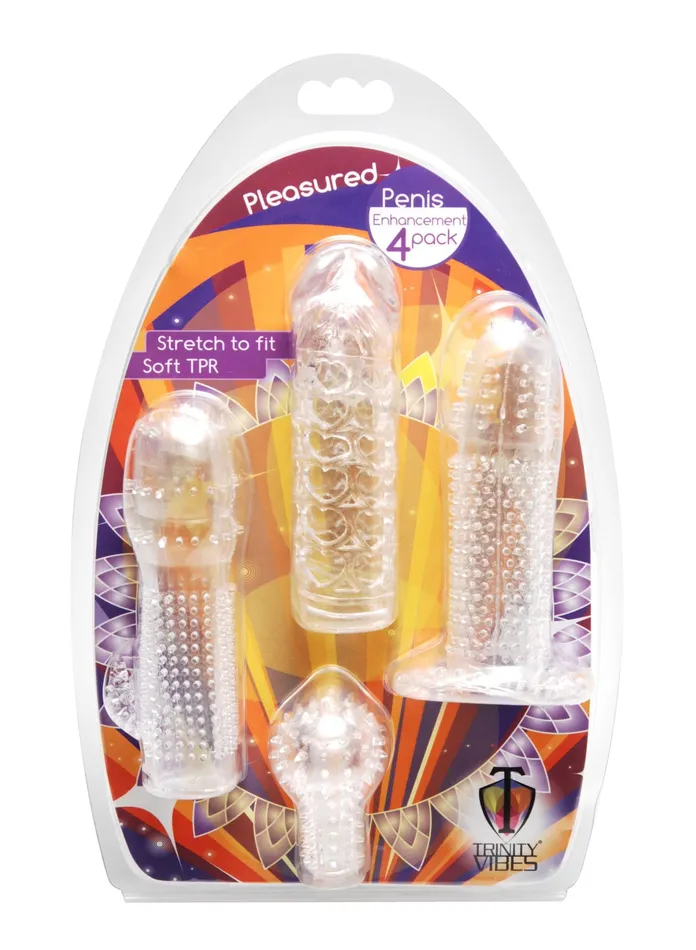 Pleasure Penis Enhancement 4 Pack XR Brands Trinity Vibes Male Sex Toys