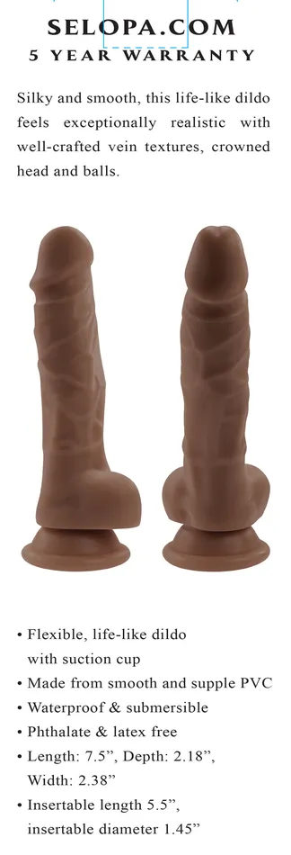 Selopa Dildos 6 Inch Dildo Dark