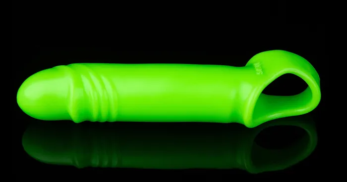 Smooth Stretchy Penis Sleeve Glow in the Dark Shots Ouch Male Sex Toys