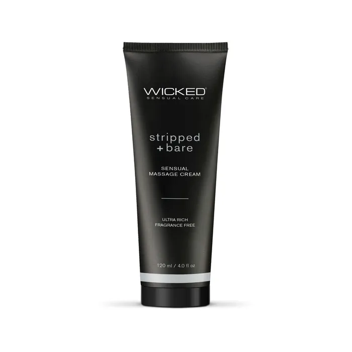 Wicked Sensual Care Couples Stripped and Bare Unscented Sensual Massage Cream 4 Oz