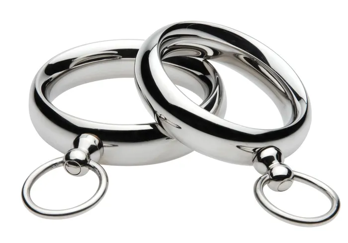 XR Brands Master Series Male Sex Toys Lead Me Stainless Steel Cock Ring 175