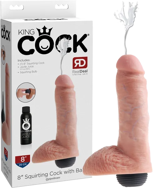 8 Squirting Cock With Balls Flesh Pipedreams Dildos