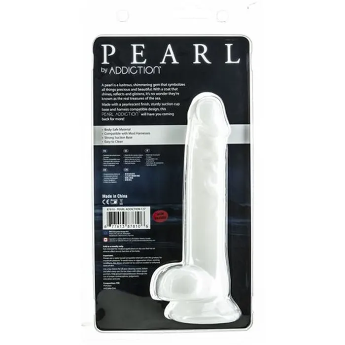 Addiction Dildos Pearl Dildo 75in Pearl White