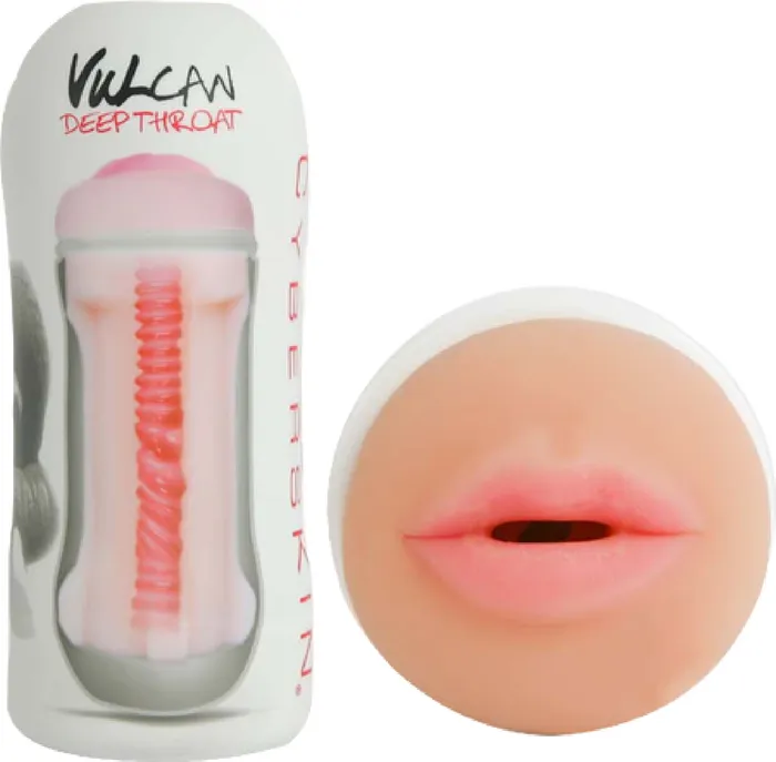 Couples Topco Sales CyberSkin Vulcan Deep Throat Cream Sex Toy Adult Pleasure