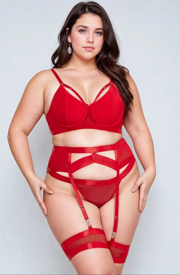 Couples YesX YesX YX870Q Bondage Garter Bra Set Up To 2XL