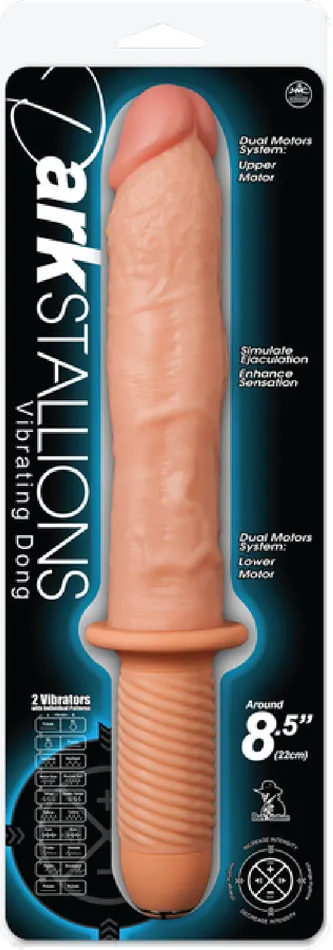 Dark Stallions 85 Vibrating Dong Flesh Sex Toy Adult Pleasure Excellent Power Dildos