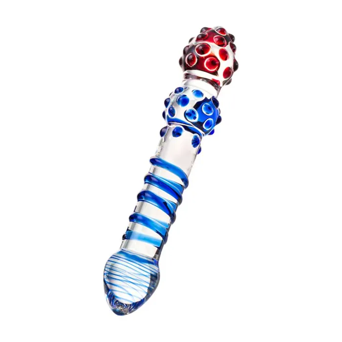 Dildos Sexus Glass Sexus Glass Dildo Blue Red 205cm