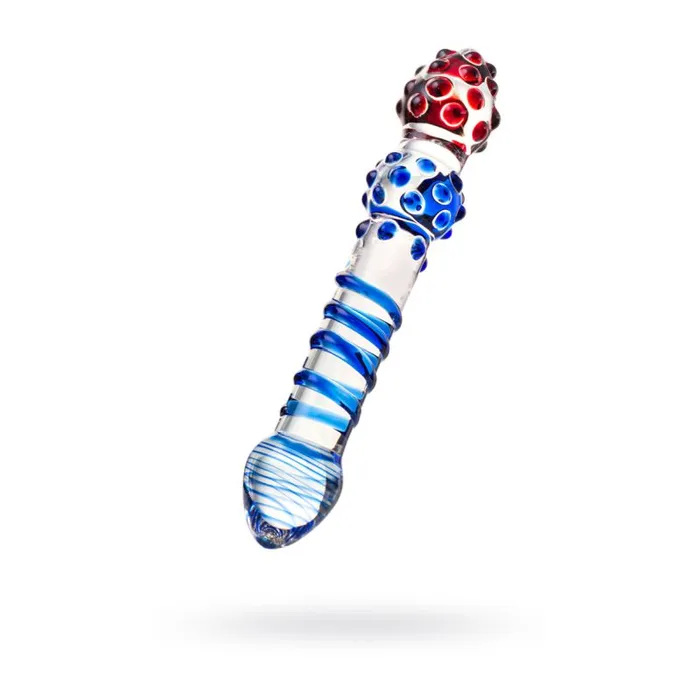 Dildos Sexus Glass Sexus Glass Dildo Blue Red 205cm