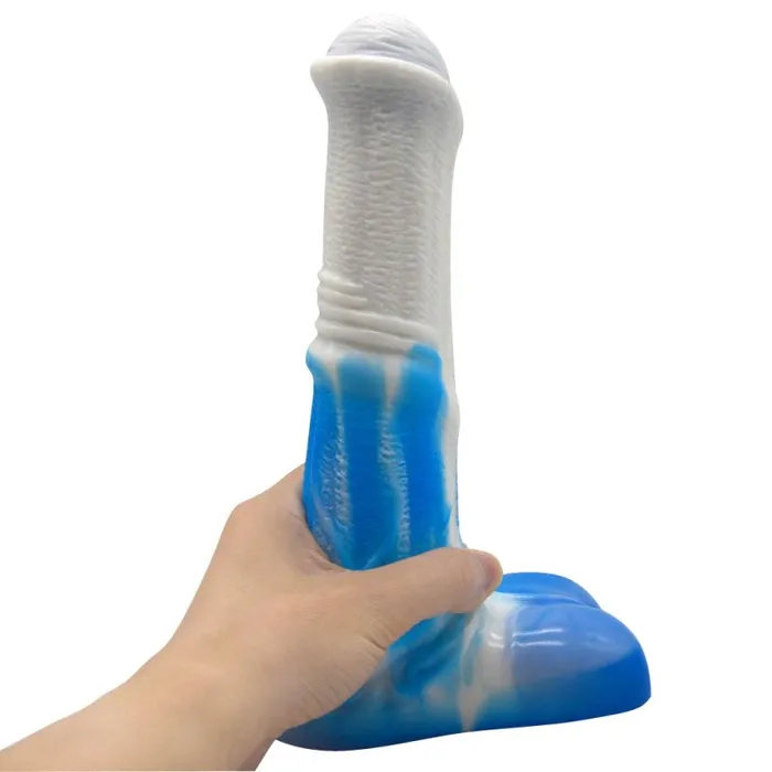 FAAK Horse Dildo BlueWhite Dildos