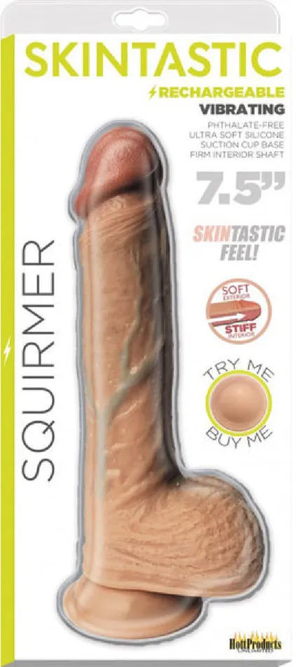 Hott Products Unlimited Dildos Squirmer Skintastic Series 75 Dong Flesh