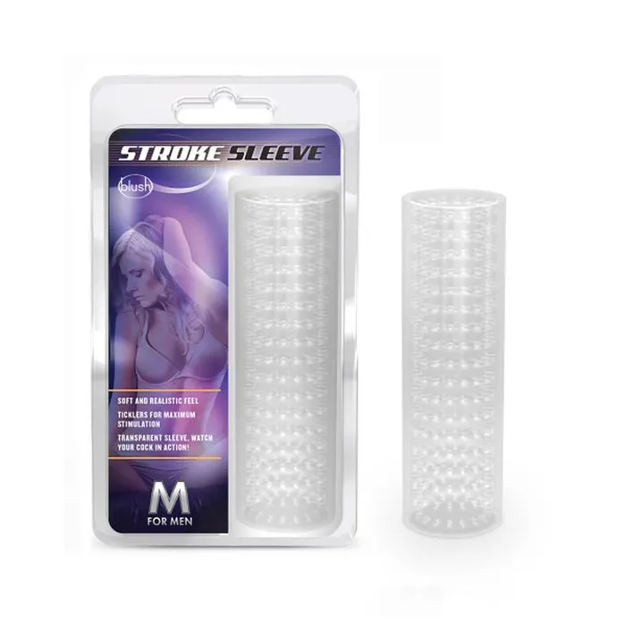 M for Men Male Sex Toys M For Men Stroke Sleeve Clear