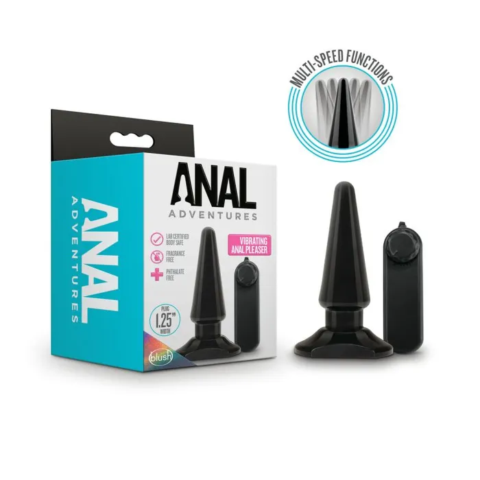 Male Sex Toys Anal Adventures Anal Adventures Basic Vibrating Anal Pleaser w Remote