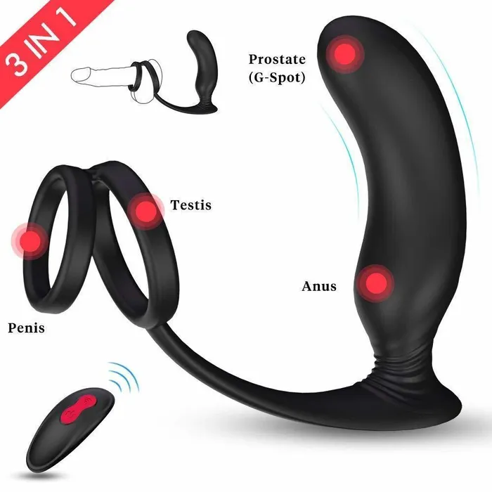 Male Sex Toys Javaughn69ways Anal With Cock Ring And Ball Loop Remote Control 10 Vibration Modes Prostate Stimulator