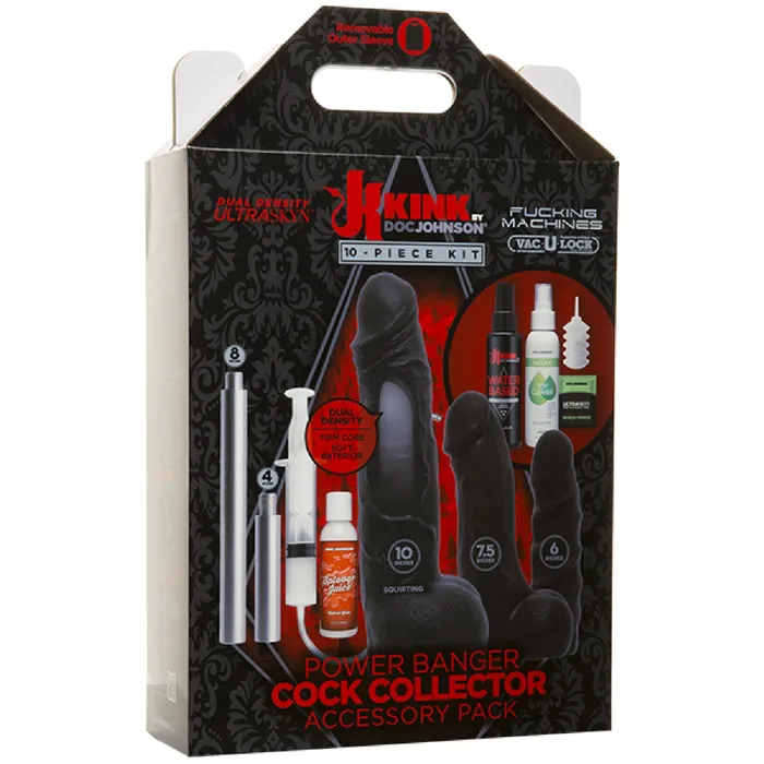 Male Sex Toys Power Banger Cock Collector Accessory Pack 10 Piece Kit Doc Johnson