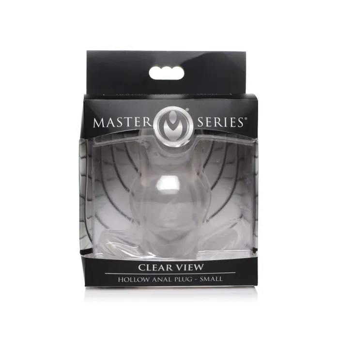 Master Series Male Sex Toys Clear View Hollow Anal Plug Small