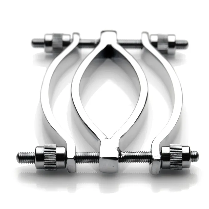 Master Series Male Sex Toys Stainless Steel Adjustable Pussy Clamp