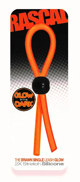 Rascal The Brawn Cock Leash Single Glow Orange Dildos