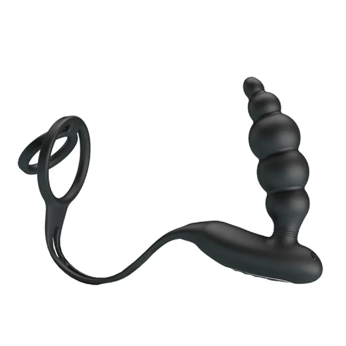 Rechargeable Vibrating Penis Sleeve 3 Black Pretty Love Male Sex Toys