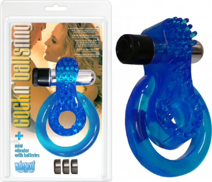 Seven Creations Cock n Balls Vibrating Cockring Blue Dildos